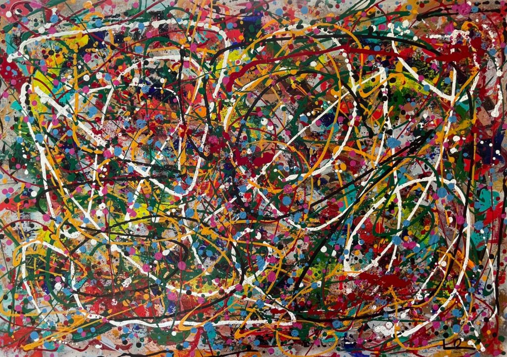 Abstract art painting on Canvas